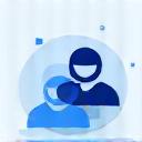 Icon representing connecting and learning